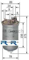 Bosch 0450906174 - FILTRO-BOX COMBUSTIBLE