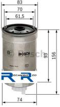 Bosch 1457434106 - FILTRO-BOX COMBUSTIBLE