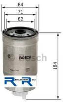 Bosch 1457434187 - FILTRO-BOX COMBUSTIBLE