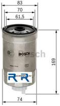 Bosch 1457434198 - FILTRO COMBUSTIBLE