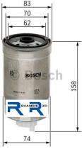 Bosch 1457434329 - FILTRO-BOX COMBUSTIBLE