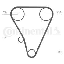 CONTINENTAL CT555 - Correa distribución