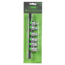 Jbm 51409 - SET DE 6 PIEZAS DE 1/2" PUNTA 12 CANTOS INVIOLABLE / PUNTA X