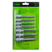 Jbm 53084 - JUEGO DE 7 PUNTAS TORX DE 3/8" Y 1/2"